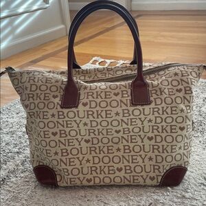Dooney & Bourke Tan and Brown Satchel